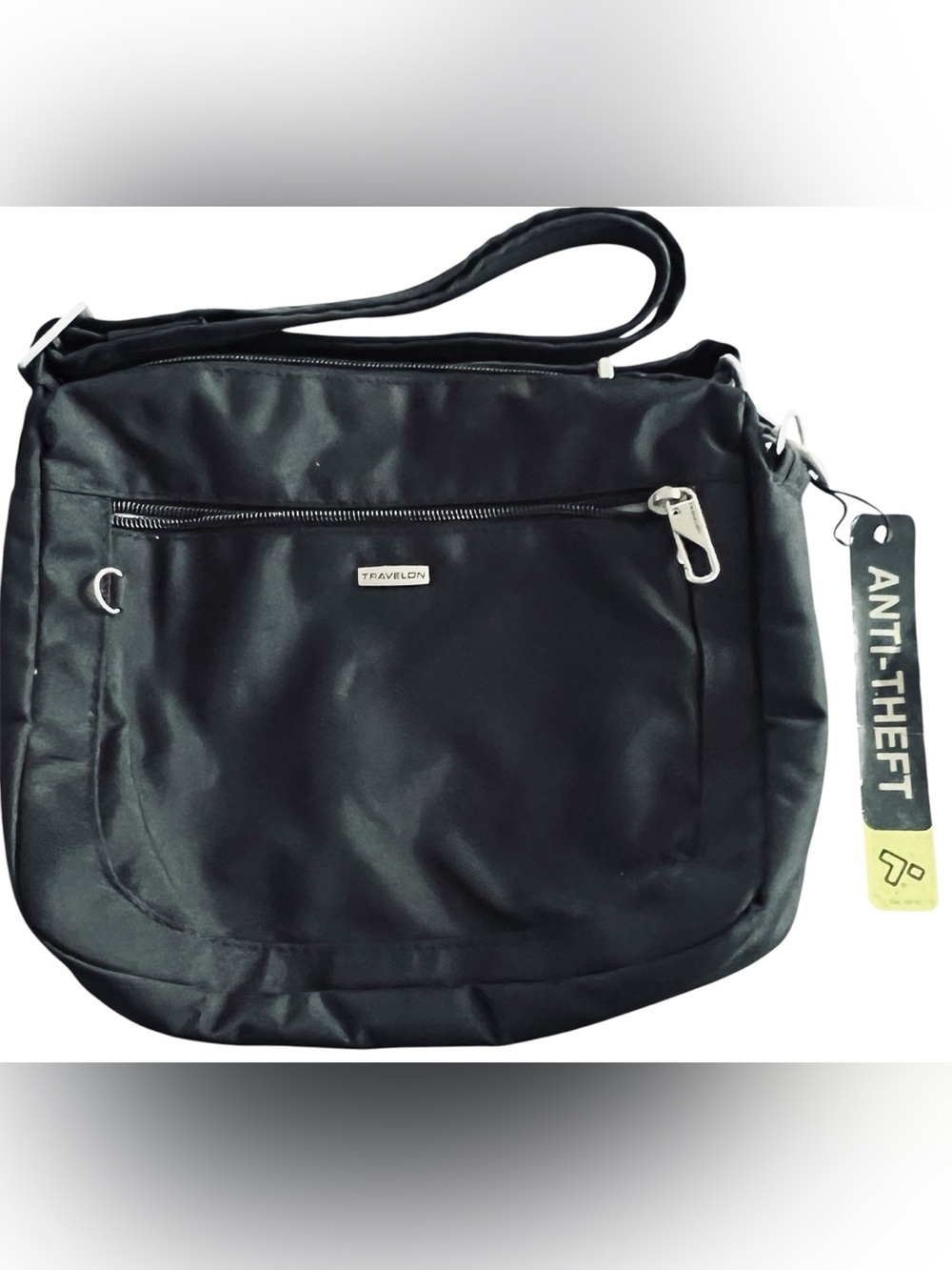 Travelon Black and Gray Nylon Crossbody Bag
